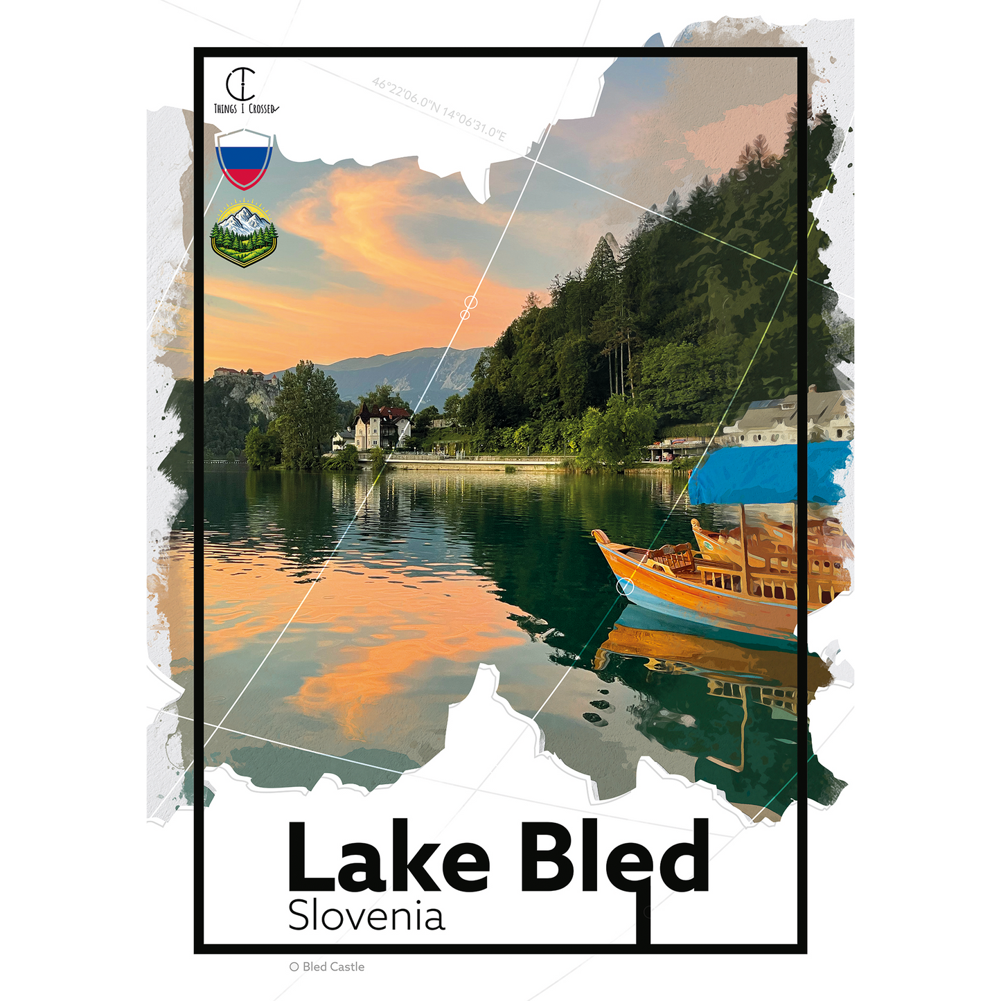 Meer van Bled Reisposter