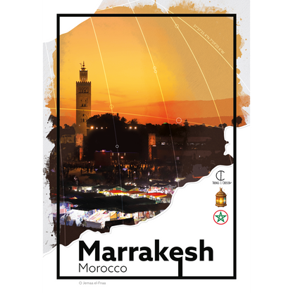 Marrakesh Marokko Reisposter