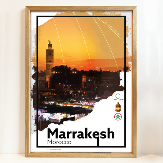 Marrakesh Marokko Reisposter