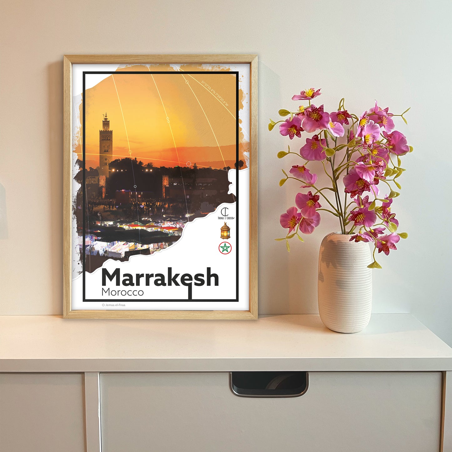 Marrakesh Marokko Reisposter