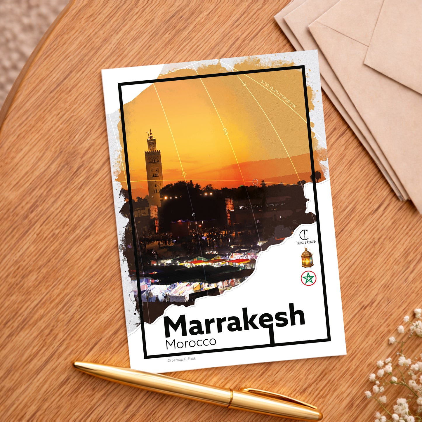 Marrakesh Marokko Reisposter